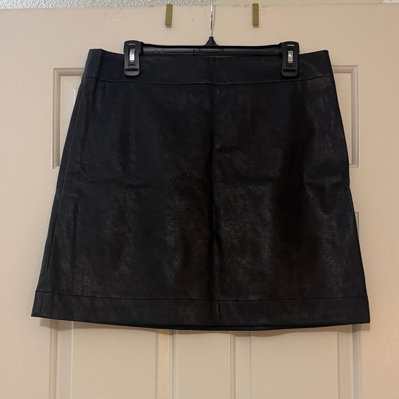 J. Crew Dresses & Skirts - J. Crew Sleek Black Faux Leather Mini Skirt